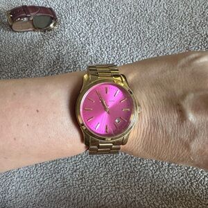 Michael Kors Gold Watch with Pink Dial